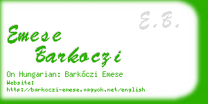 emese barkoczi business card