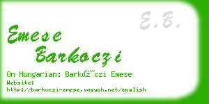 emese barkoczi business card